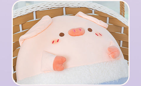Chubby Pig Mermaid Stuffed Animal Plush Pillow