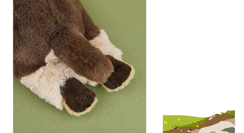 Marmota Stuffed Plush Slap Bracelet (Woodchuck, Grounghog)