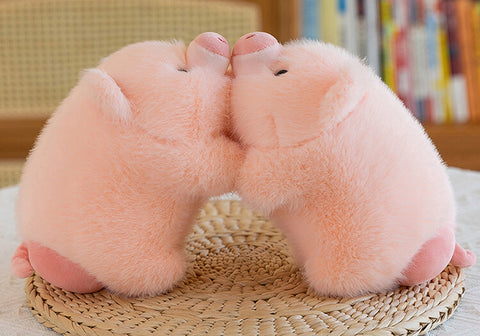 Kawaii Piggy Stuffed Animal Plush Toy with Apple Plush Toy