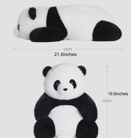 Realistic Stuffed Panda Plush Toy, Lifelike Panda Plushies