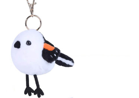 Cute Rare Bird Stuffed Animal Bag Charm, Plush Sound Keychain