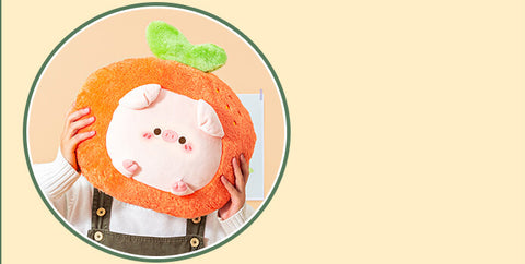 Chubby Pig Fruit Pillow