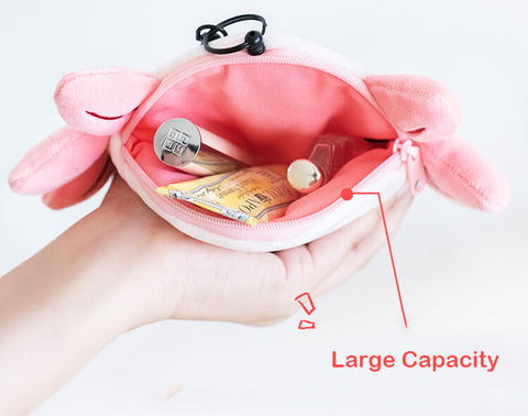 Cute Axolotl Zippered Coin Purses, Animal Money Bag