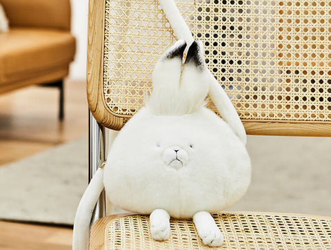 Cute Fluffy White Arctic Hare Bag Crossbody