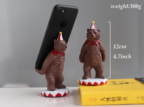 Brown Bear Animal Mobile Phone Holder/Phone Stand