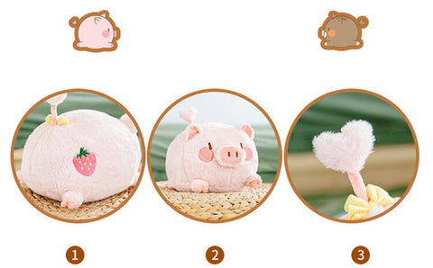 Soft Chubby Pig Plush Hugging Pillow Stuffed Animal Doll Toy