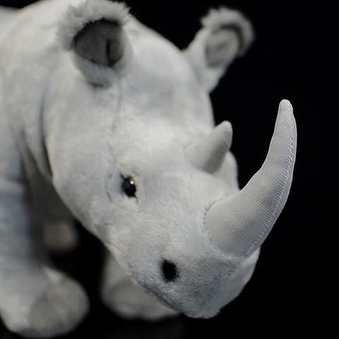 Realistic White Rhinoceros Stuffed Animal Plush Toy