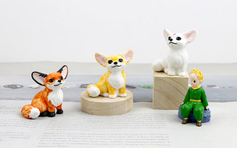 Ceramic Fennec Fox Figurine