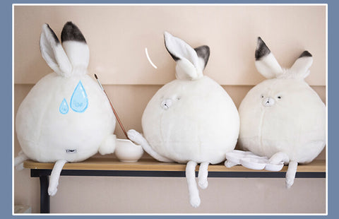 Chubby Soft Arctic Rabbit Plush Pillow Animal Stuffed Toys