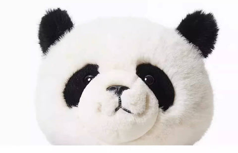 Fluffy Panda Stuffed Animal Plush Toy, Handmade Plush Panda