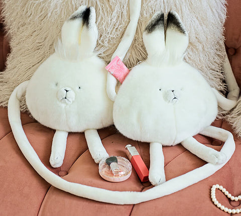 Cute Fluffy White Arctic Hare Bag Crossbody