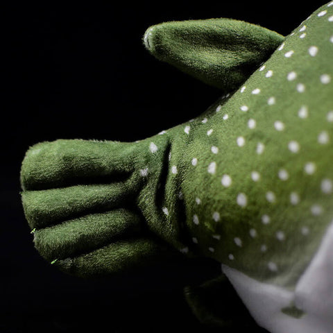 Realistic Green Spotted Puffer Fish Stuffed Animal Plush Toy