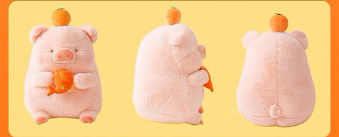 Cute Orange Pig Stuffed Animal Plush Toy, LuLu Plushies