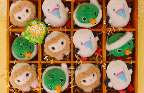 Mini Barn Owl, Mallard, Red-Footed Booby Stuffed Plush Keychain, Bag Charm