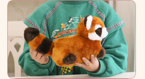 Cute Stuffed Red Panda Plush Toy with Small Bell, Animal Plushies