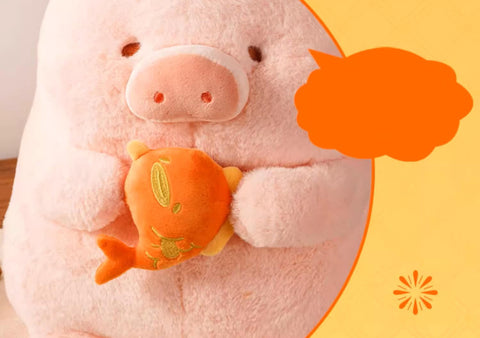 Cute Orange Pig Stuffed Animal Plush Toy, LuLu Plushies