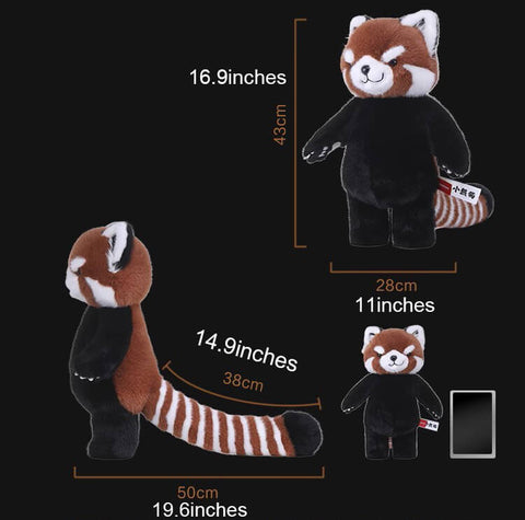Realistic Red Panda Stuffed Animal Plush Toy, Handmade Plush Red Panda