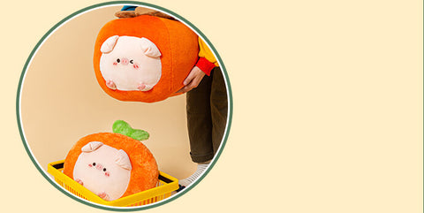 Chubby Pig Fruit Pillow