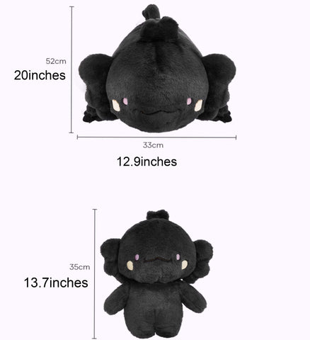 Cute Black Axolotl Stuffed Animal Plush Toy, Animal Plushies