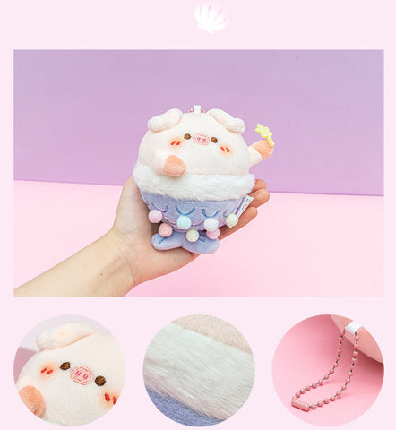 Cute Pig Mermaid Plush Doll Bag Charm