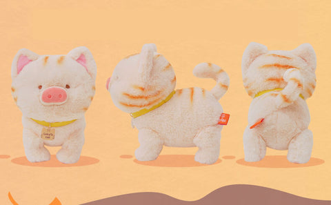 Mixed Piggy Cat Stuffed Animal Plush Toy