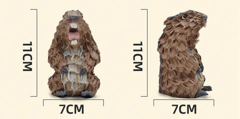 Handmade Ceramic Groundhog Figurines