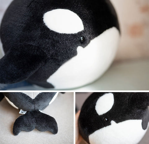 Chubby Orcinus Orca Plush Stuffed Toys Killer Whale Plushie Pillow