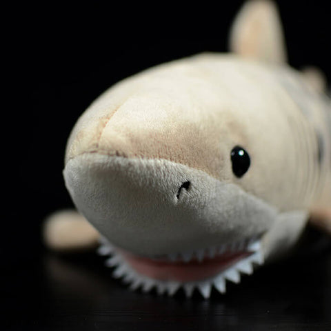Realistic Tiger Shark Stuffed Animal Plush Toy