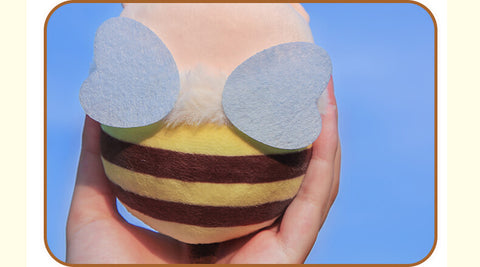 Cute Bee Pig Plush Keychain, Animal Bag Charm
