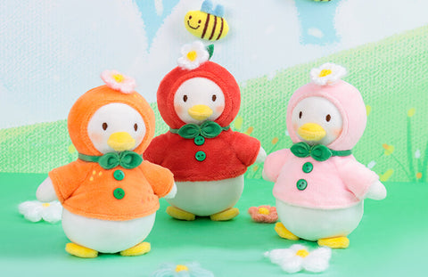 Cute Fruit Duck Stuffed Animal Bag Charm