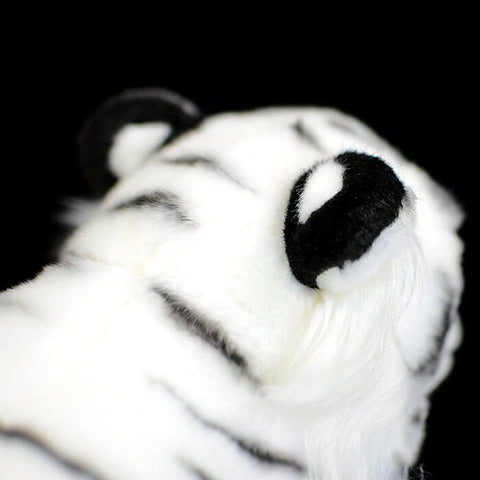 Realistic White Tiger Stuffed Animal Plush Toy
