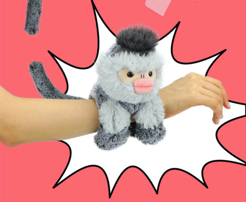 Golden Monkey Stuffed Plush Slap Bracelet