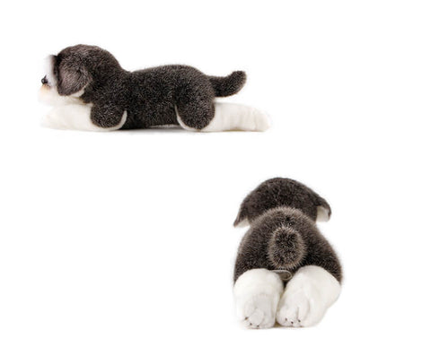Lifelike Miniature Schnauzer Stuffed Animal Plush Toy