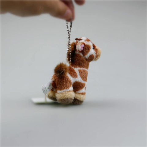 Plush Giraffe Bag Charm, Stuffed Animal Keychain