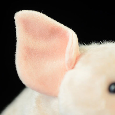 Realistic Sitting Domestic Pig Stuffed Animal Plush Toy
