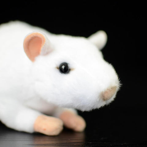 Realistic White Mouse Stuffed Animal Plush Toy