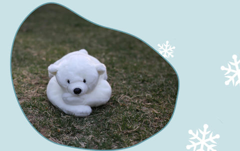 Cute Shoulder Polar Bear Plush Toy