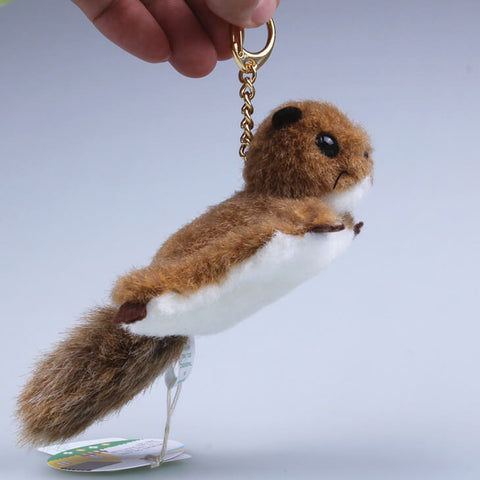 Plush Flying Squirrel Bag Charm, Stuffed Animal Keychain
