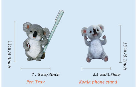 Koala Resin Crafts-Phone stand/Pen holder/Pen tray/Eyeglass stand/Flower pot