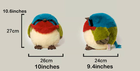 Chubby Fork-tailed Sunbird Stuffed Animal Plush Toy, Fork-tailed Sunbird Plushies