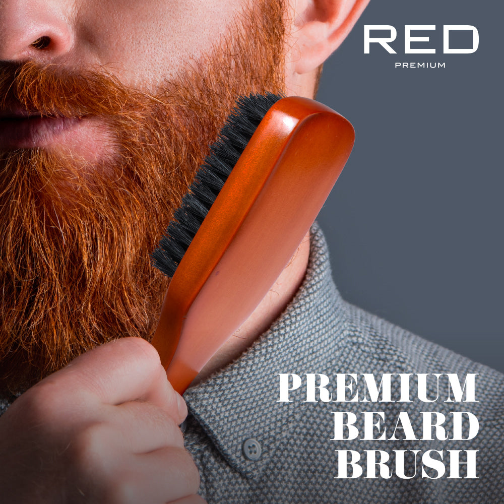 Red by Kiss Premium Beard Medium Soft Club Brush #BR201