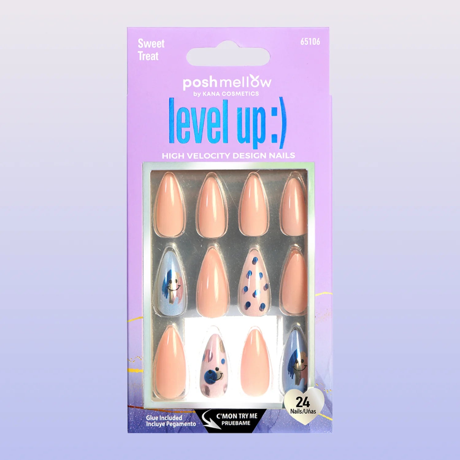 Poshmellow by Kana Cosmetics Level Up :) 24 Nails #65106 Sweet Treat