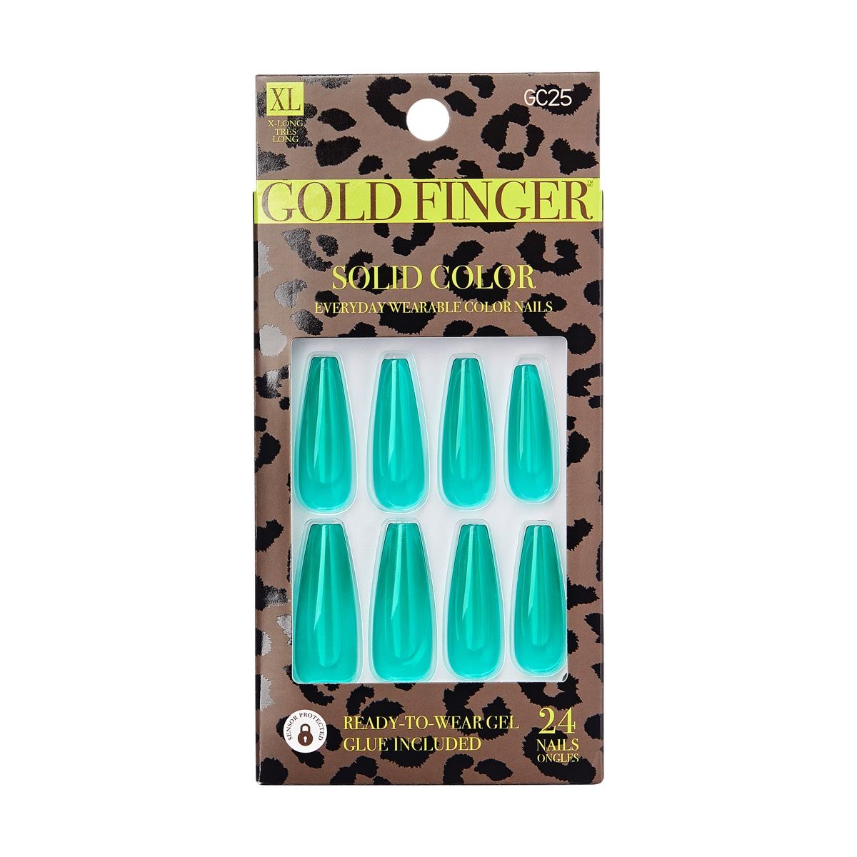 KISS Gold Finger Solid Color 24 Nails - #GC25(DC)