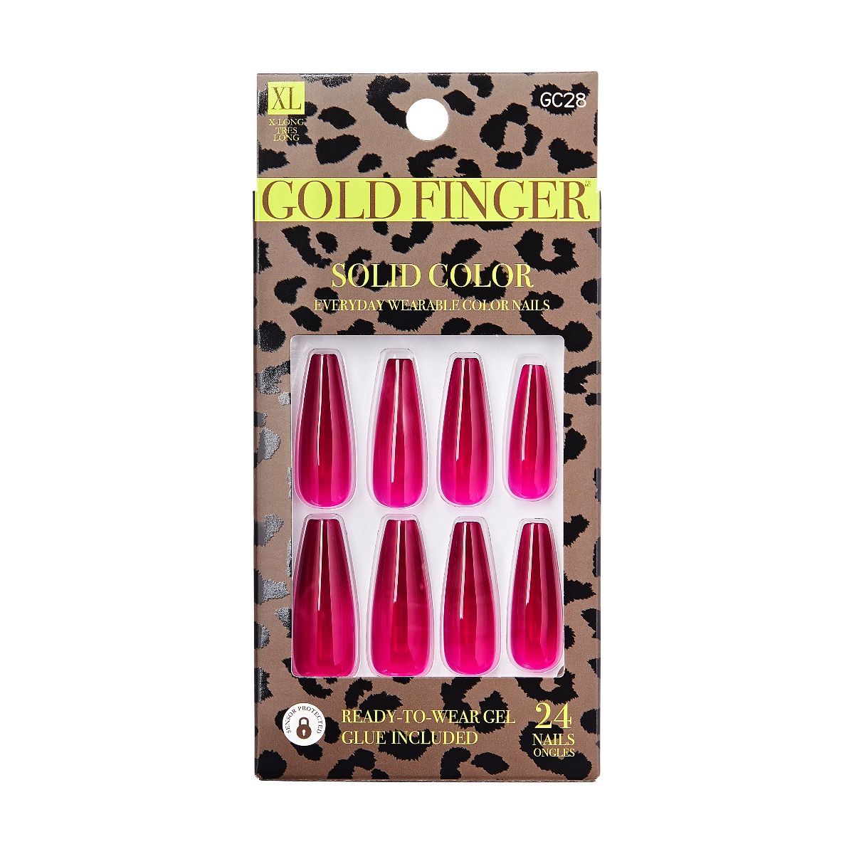 KISS Gold Finger Solid Color 24 Nails - #GC28(DC)