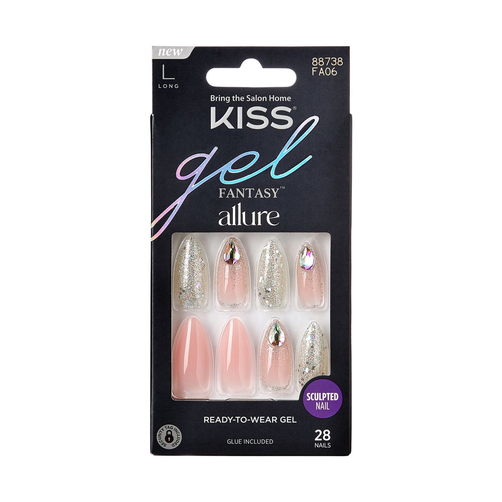 Kiss Gel Fantasy Allure Sculpted 28 Nails #FA06