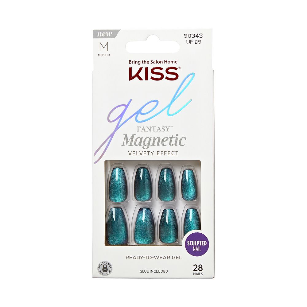 Kiss Gel Fantasy Magnetic Velvety Effect Sculpted 28 Nails #VF09