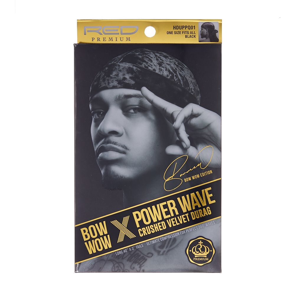 Red By Kiss Bow Wow x Power Wave Crushed Velvet Durag