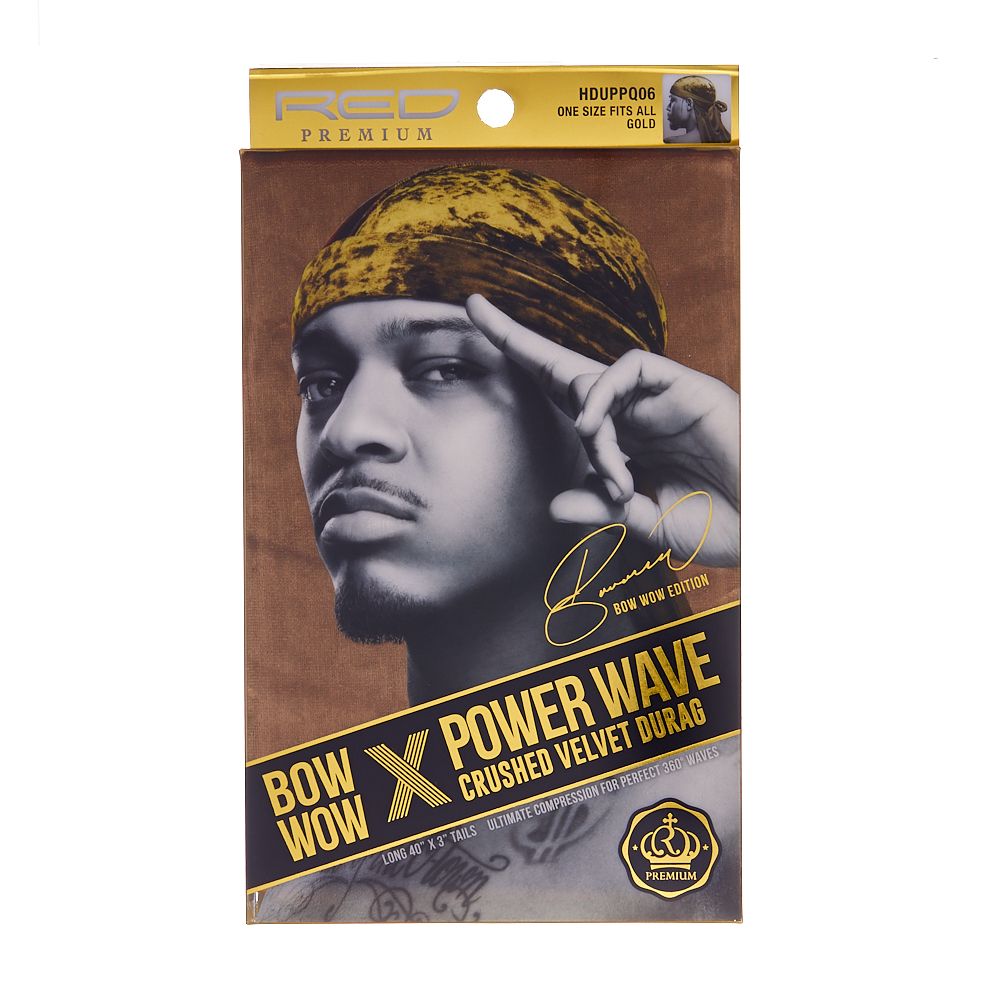 Red By Kiss Bow Wow x Power Wave Crushed Velvet Durag