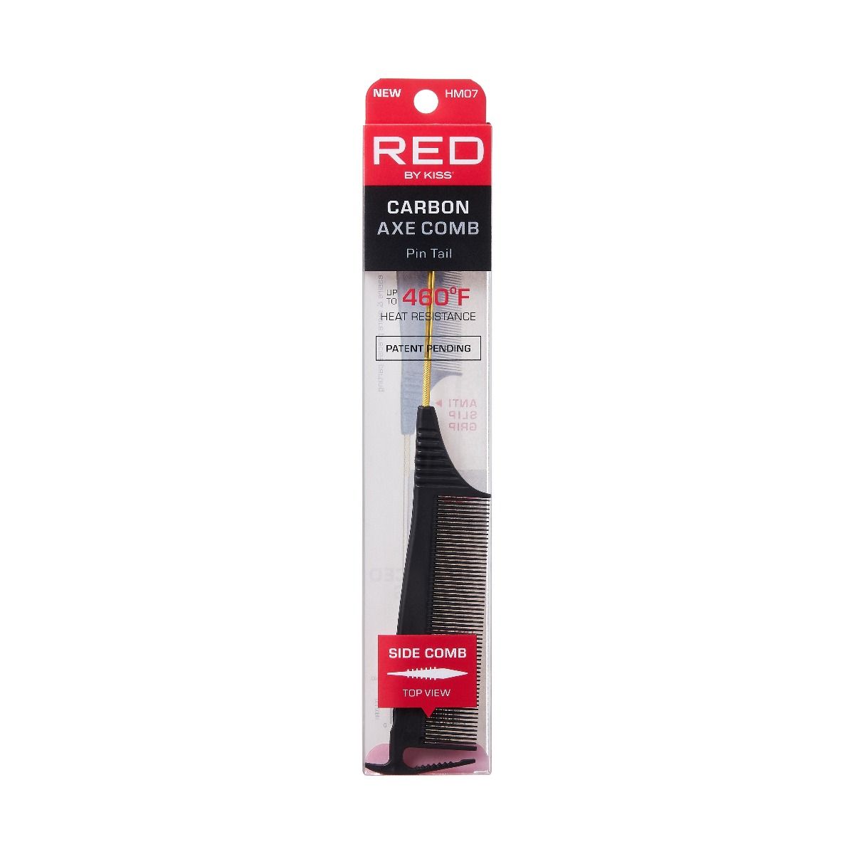 Red by Kiss Carbon Axe Pin Tail Comb #HM07
