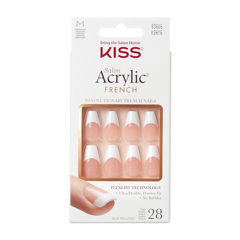 KISS Salon Acrylic French 28 Nails #KSA16